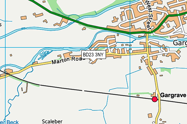 BD23 3NY map - OS VectorMap District (Ordnance Survey)