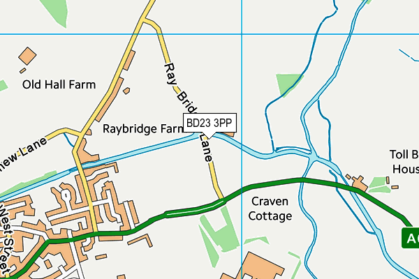 BD23 3PP map - OS VectorMap District (Ordnance Survey)