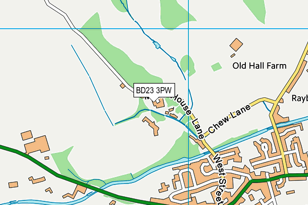 BD23 3PW map - OS VectorMap District (Ordnance Survey)