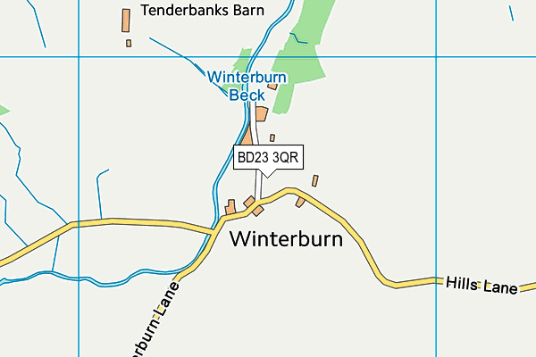 BD23 3QR map - OS VectorMap District (Ordnance Survey)