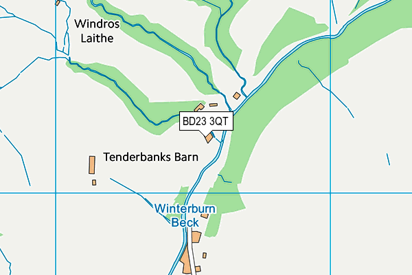 BD23 3QT map - OS VectorMap District (Ordnance Survey)