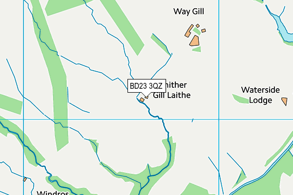 BD23 3QZ map - OS VectorMap District (Ordnance Survey)