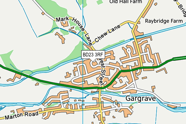 BD23 3RF map - OS VectorMap District (Ordnance Survey)
