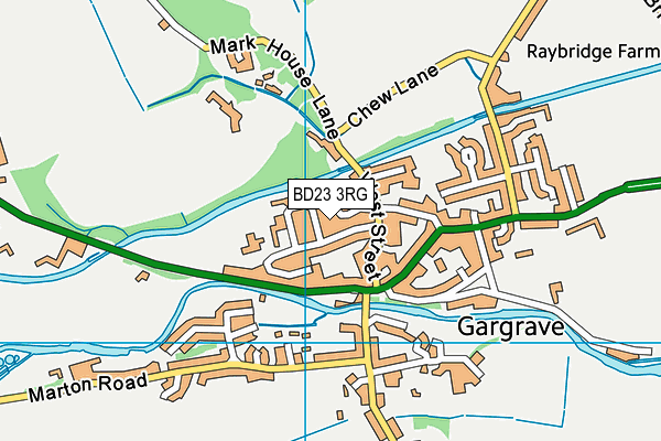 BD23 3RG map - OS VectorMap District (Ordnance Survey)