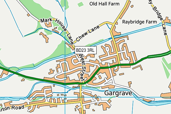 BD23 3RL map - OS VectorMap District (Ordnance Survey)