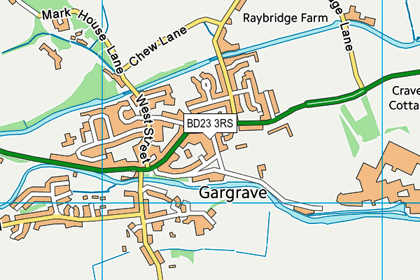 BD23 3RS map - OS VectorMap District (Ordnance Survey)