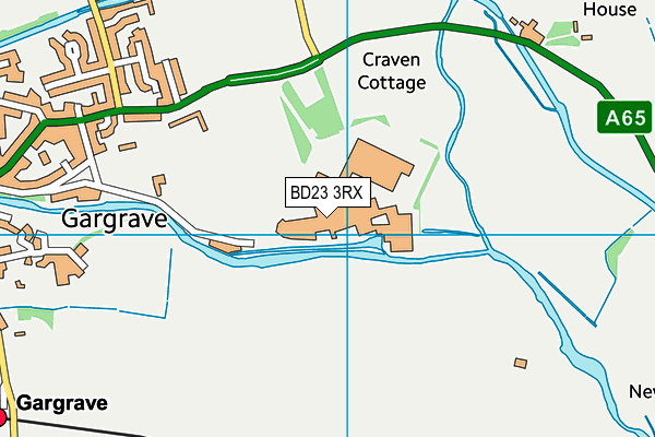 BD23 3RX map - OS VectorMap District (Ordnance Survey)