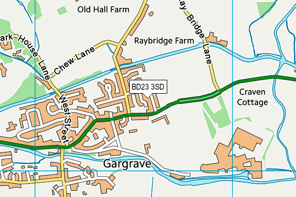 BD23 3SD map - OS VectorMap District (Ordnance Survey)