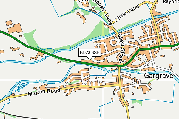 BD23 3SF map - OS VectorMap District (Ordnance Survey)