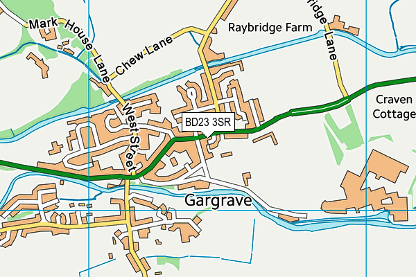 BD23 3SR map - OS VectorMap District (Ordnance Survey)