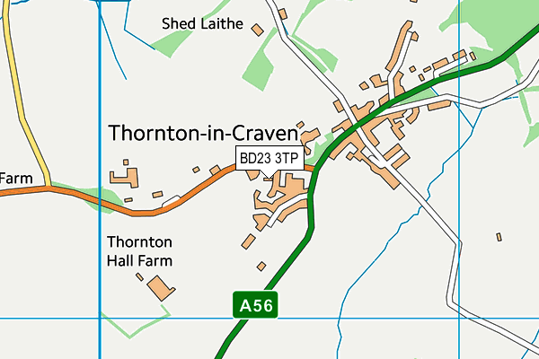 BD23 3TP map - OS VectorMap District (Ordnance Survey)