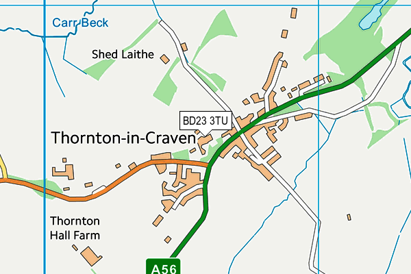 BD23 3TU map - OS VectorMap District (Ordnance Survey)