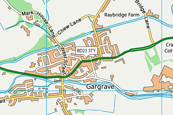 BD23 3TY map - OS VectorMap District (Ordnance Survey)