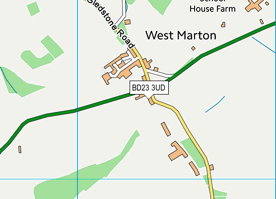 BD23 3UD map - OS VectorMap District (Ordnance Survey)