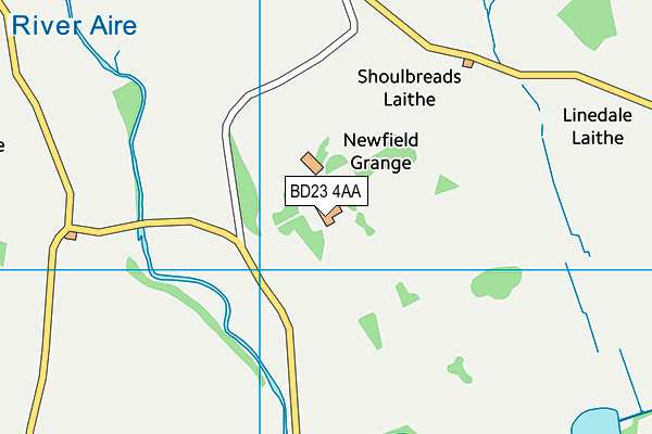 Newfield Hall map (BD23 4AA) - OS VectorMap District (Ordnance Survey)