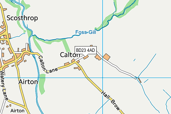 BD23 4AD map - OS VectorMap District (Ordnance Survey)