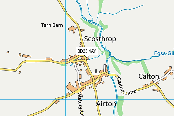 BD23 4AY map - OS VectorMap District (Ordnance Survey)