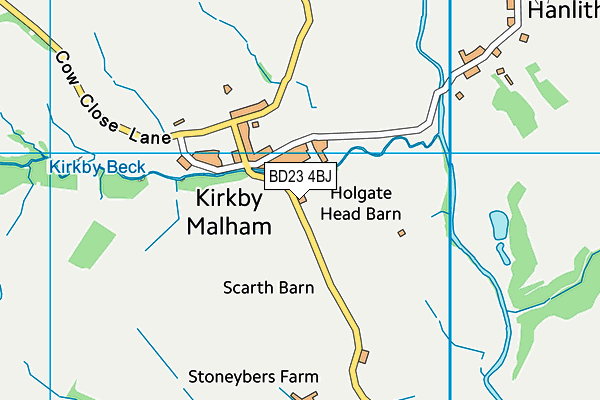 BD23 4BJ map - OS VectorMap District (Ordnance Survey)