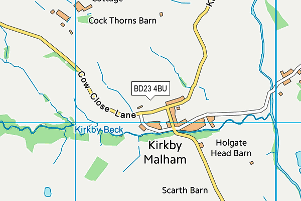 BD23 4BU map - OS VectorMap District (Ordnance Survey)