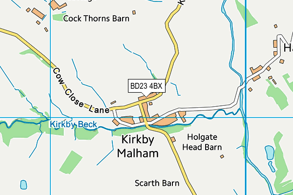 BD23 4BX map - OS VectorMap District (Ordnance Survey)