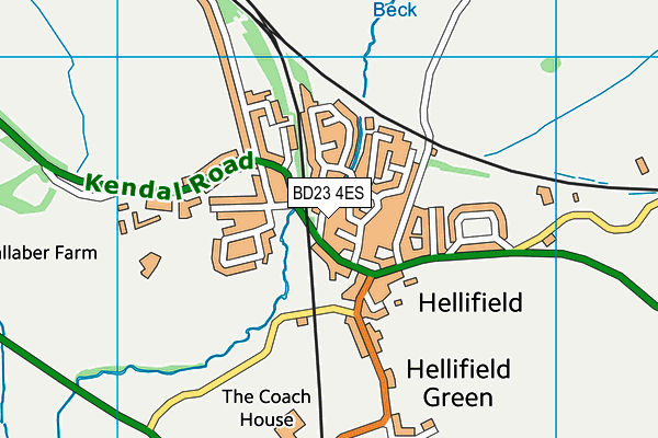 BD23 4ES map - OS VectorMap District (Ordnance Survey)