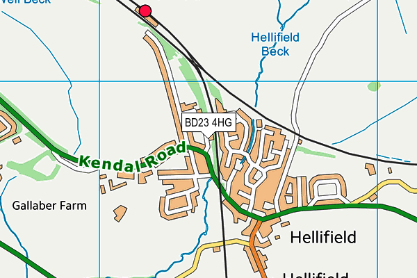 BD23 4HG map - OS VectorMap District (Ordnance Survey)
