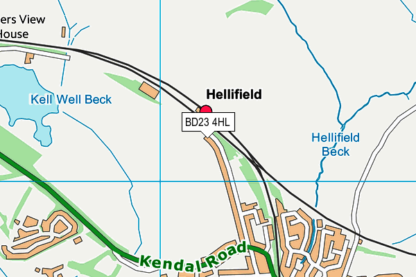 BD23 4HL map - OS VectorMap District (Ordnance Survey)