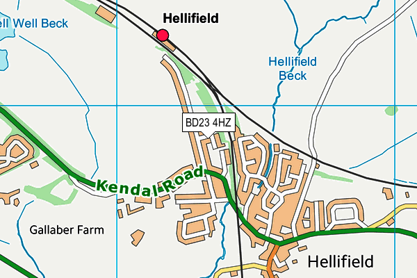 BD23 4HZ map - OS VectorMap District (Ordnance Survey)