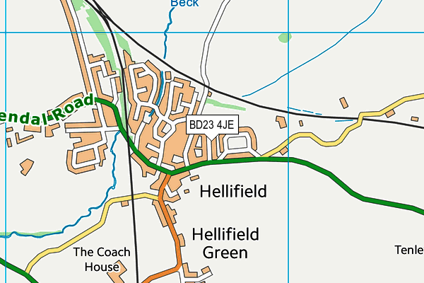Hellifield Sports Football Club map (BD23 4JE) - OS VectorMap District (Ordnance Survey)