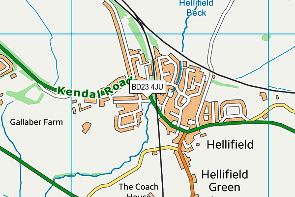 BD23 4JU map - OS VectorMap District (Ordnance Survey)