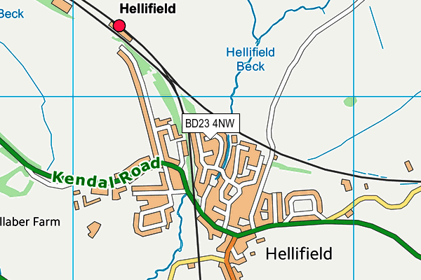 BD23 4NW map - OS VectorMap District (Ordnance Survey)