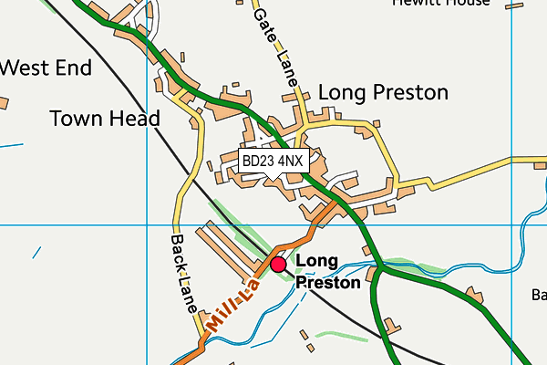 BD23 4NX map - OS VectorMap District (Ordnance Survey)