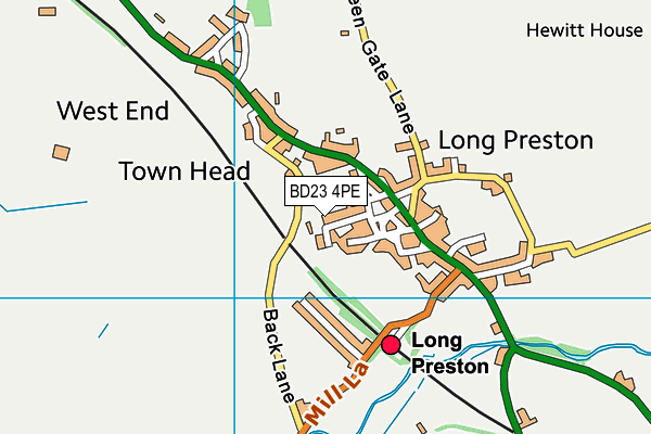 BD23 4PE map - OS VectorMap District (Ordnance Survey)