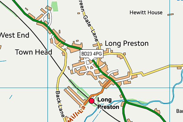 BD23 4PG map - OS VectorMap District (Ordnance Survey)