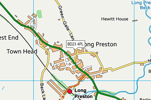 BD23 4PL map - OS VectorMap District (Ordnance Survey)