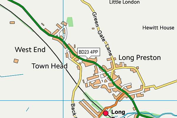 BD23 4PP map - OS VectorMap District (Ordnance Survey)