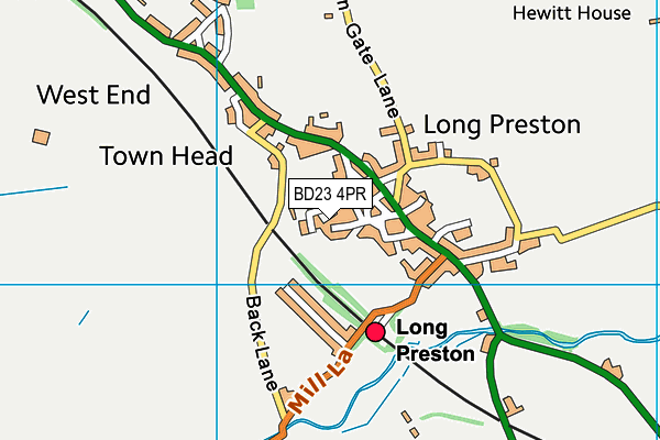 BD23 4PR map - OS VectorMap District (Ordnance Survey)