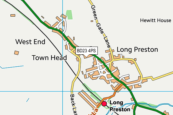 BD23 4PS map - OS VectorMap District (Ordnance Survey)