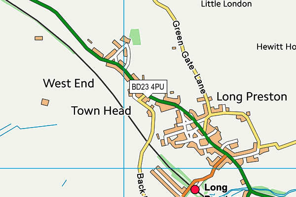 BD23 4PU map - OS VectorMap District (Ordnance Survey)