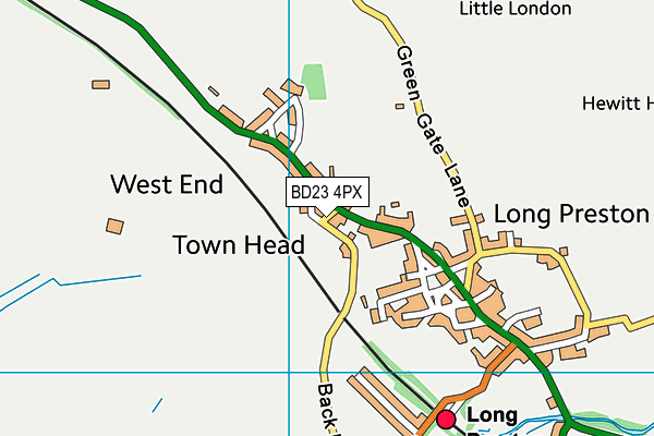 BD23 4PX map - OS VectorMap District (Ordnance Survey)