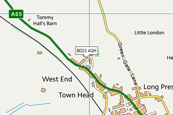 BD23 4QH map - OS VectorMap District (Ordnance Survey)