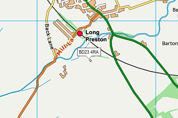 BD23 4RA map - OS VectorMap District (Ordnance Survey)