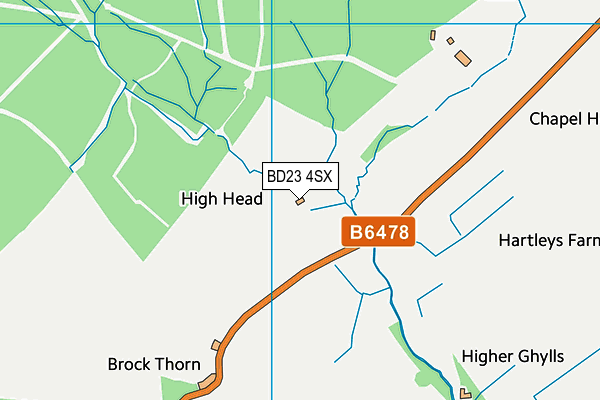 BD23 4SX map - OS VectorMap District (Ordnance Survey)