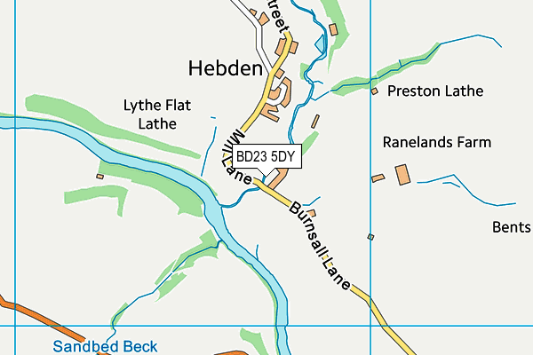 BD23 5DY map - OS VectorMap District (Ordnance Survey)