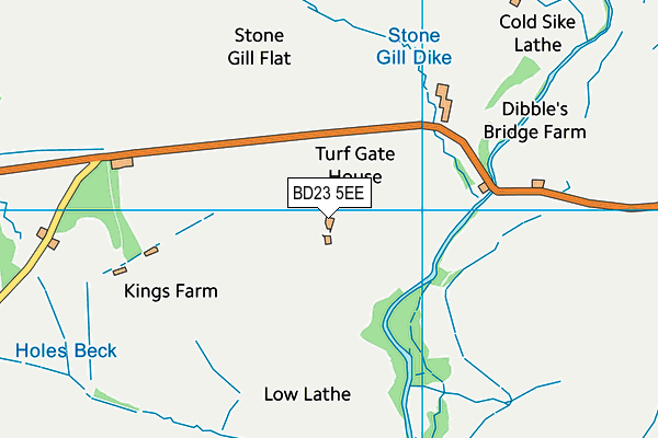 BD23 5EE map - OS VectorMap District (Ordnance Survey)