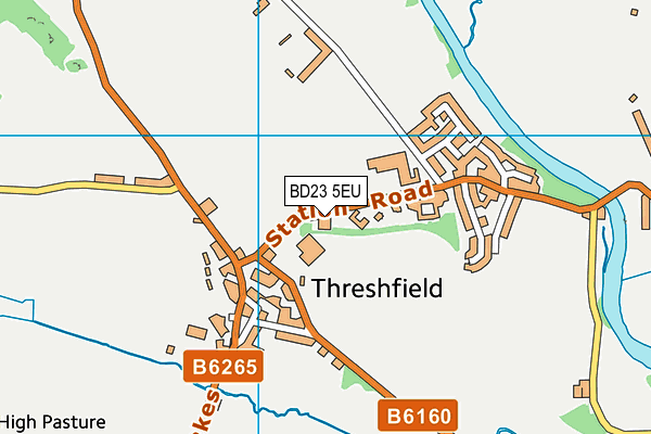 BD23 5EU map - OS VectorMap District (Ordnance Survey)