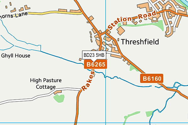 BD23 5HB map - OS VectorMap District (Ordnance Survey)