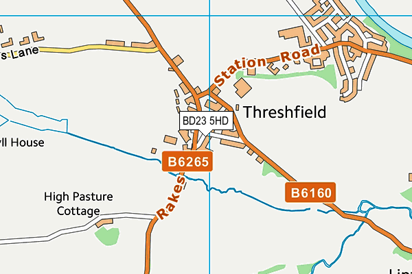 BD23 5HD map - OS VectorMap District (Ordnance Survey)