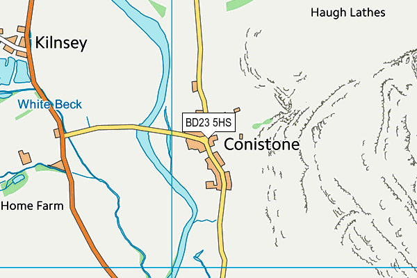 BD23 5HS map - OS VectorMap District (Ordnance Survey)