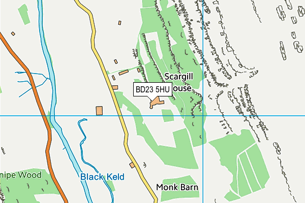 BD23 5HU map - OS VectorMap District (Ordnance Survey)